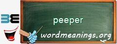 WordMeaning blackboard for peeper